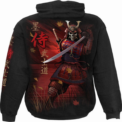 SAMURAI - Hoody Black featuring Shenlong dragon design, 100% cotton fleece.