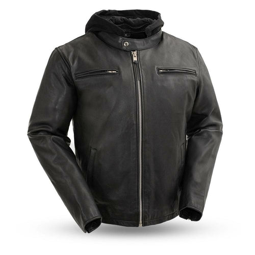 Street Cruiser - Men's Motorcycle Leather Jacket Orange Pontus