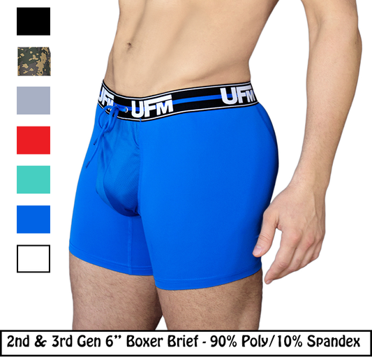 UFM Boxer Brief 6" - Polyester MAX Support [CLOSE OUT DESIGN] Maroon Mango