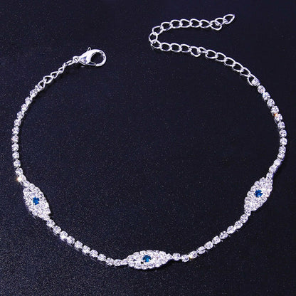 Vintage Bule Evil Eye Anklet Bracelet Beach Women Crystal Anklet Red Iphigenia