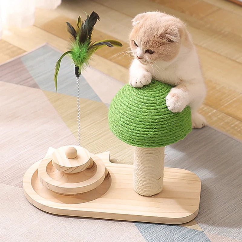 Pet Tree Scratching Post with Toy Yellow Pandora