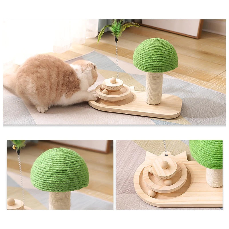 Pet Tree Scratching Post with Toy Yellow Pandora