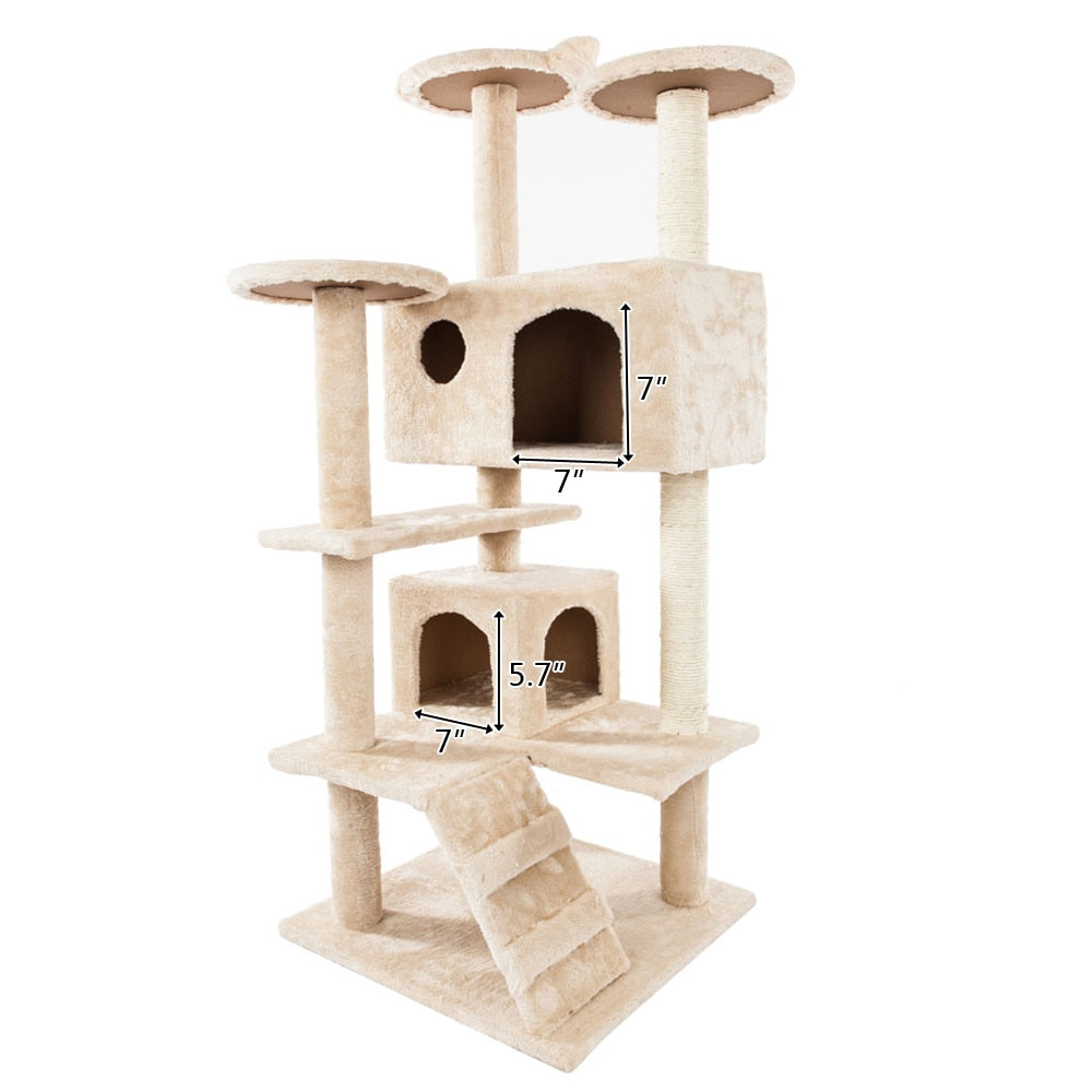 Cat Climbing Sisal Rope Tower Yellow Pandora