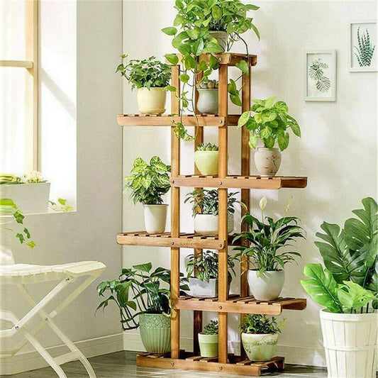 Indoor 6 Tier Wooden Plant Home Decor Stand Yellow Pandora