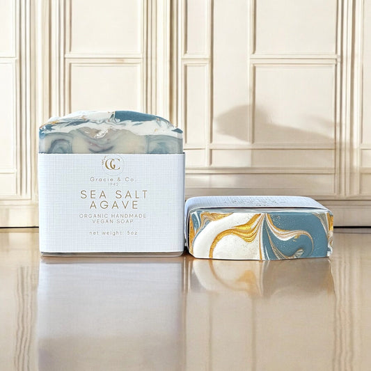 Sea Salt Agave Shea Butter Soap Emerald Tulsi