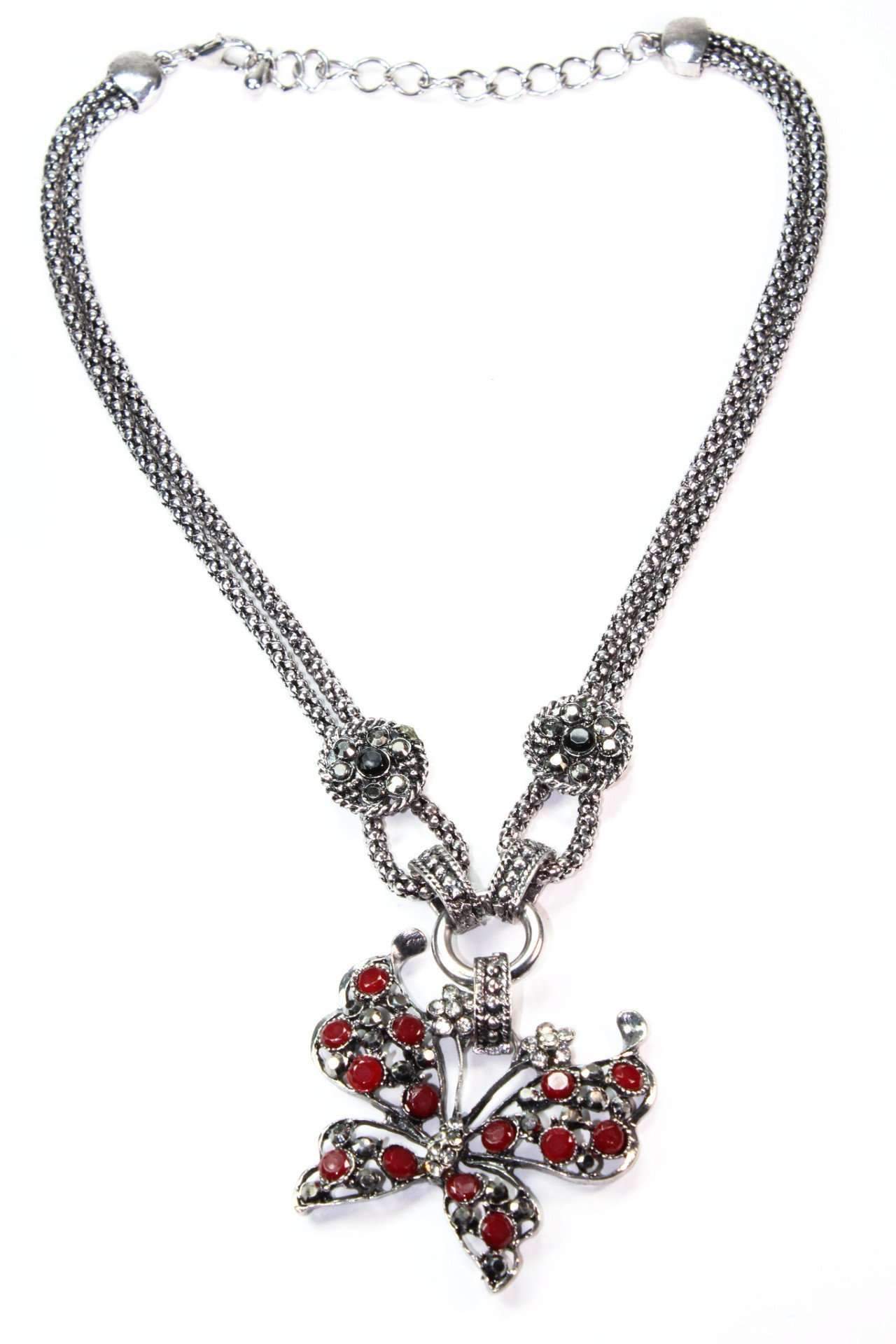 Dazzling Butterfly Necklace Silver Hestia