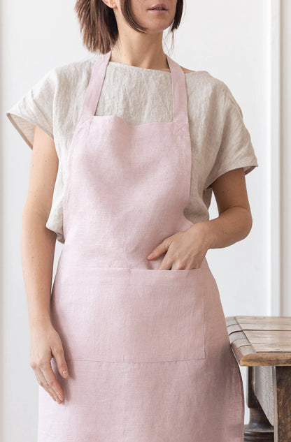 Moss Green linen apronMoss Green linen apron