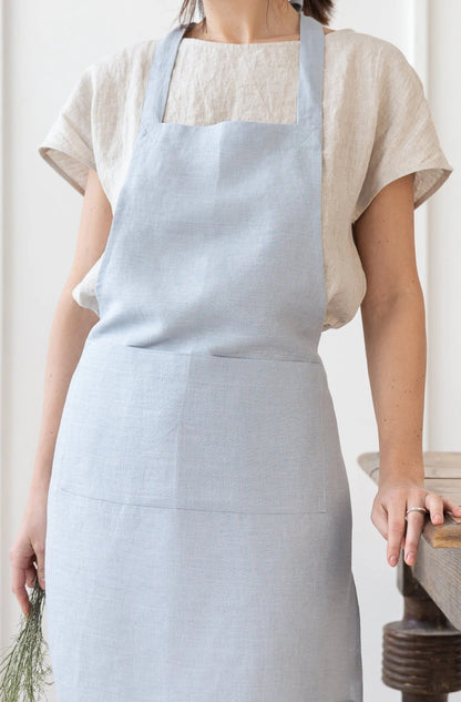 Moss Green linen apronMoss Green linen apron