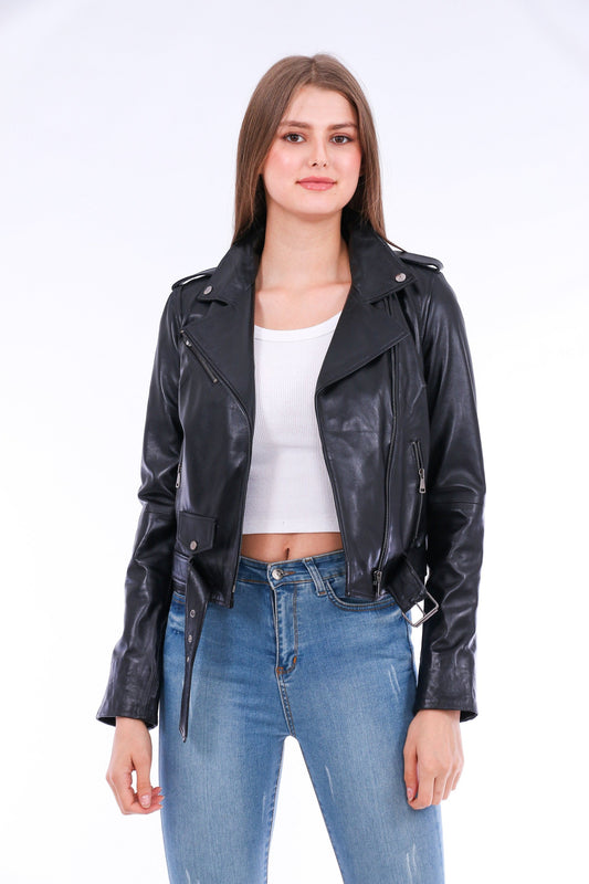 Castelli Leather Biker Jacket Sangria Iapetus