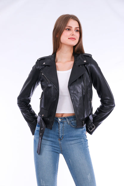 Castelli Leather Biker Jacket Sangria Iapetus