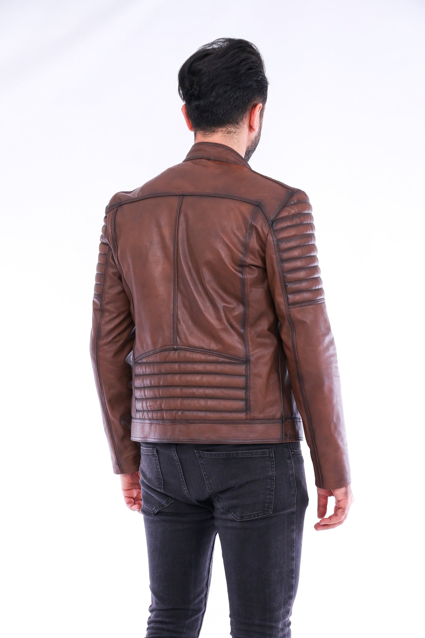 Morelli Leather Biker Jacket Sangria Iapetus