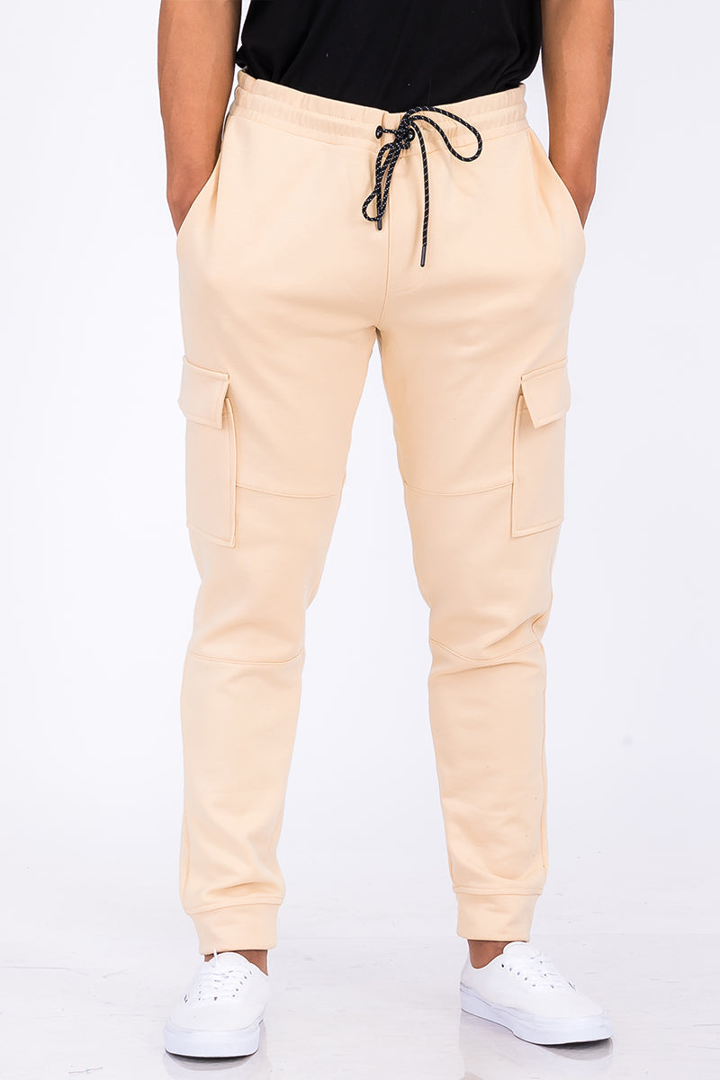 Cotton Blend Cargo Joggers Lime Milo