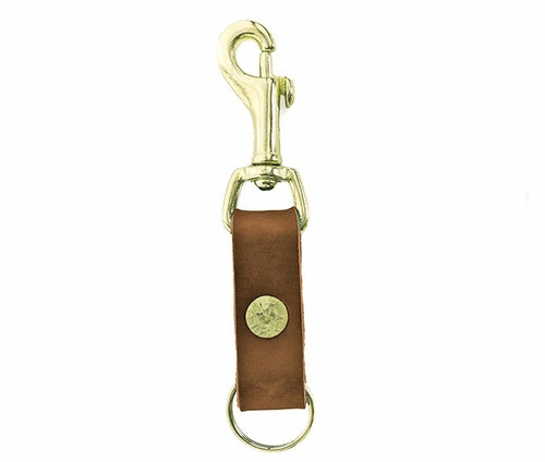 Leather Key Clip Olive Iolaus