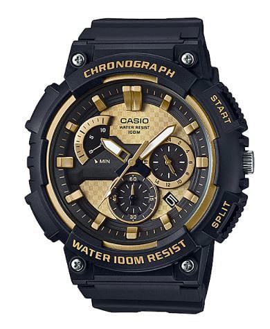 Casio Men's 'Retrograde' Quartz Resin Casual Watch Yellow Crius