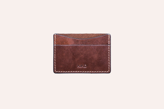 Leather Card Holder Pink Lucy