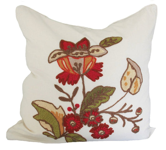 ML13916 Floral Cotton Pillow Pink Leto