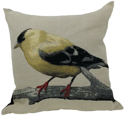 ML14937 Bird Emboridery Pillow,18"x18" Pink Leto