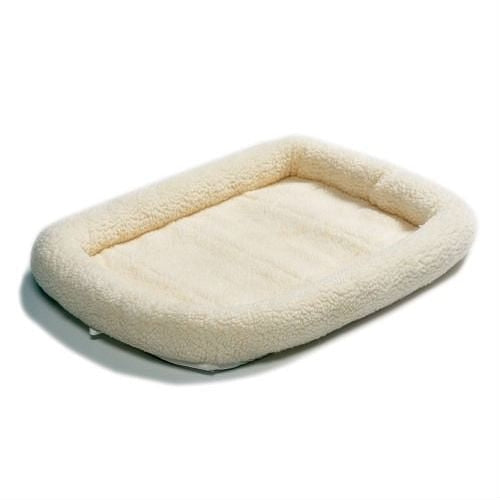 36 x 23 inch Synthetic Sheepskin Fleece Dog Bed - Medium size Dogs Yellow Crius