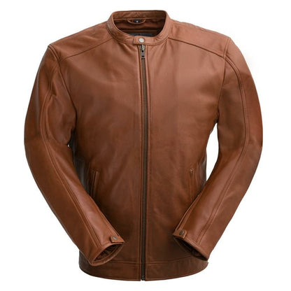 Iconoclast - Men's Leather Jacket Orange Pontus