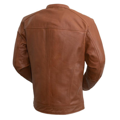 Iconoclast - Men's Leather Jacket Orange Pontus