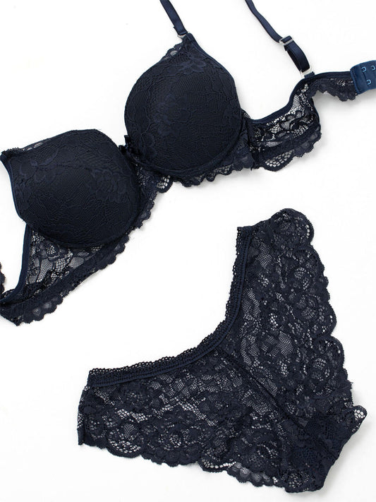 Navy Blue Bra Panty Set Harlequin Icarus