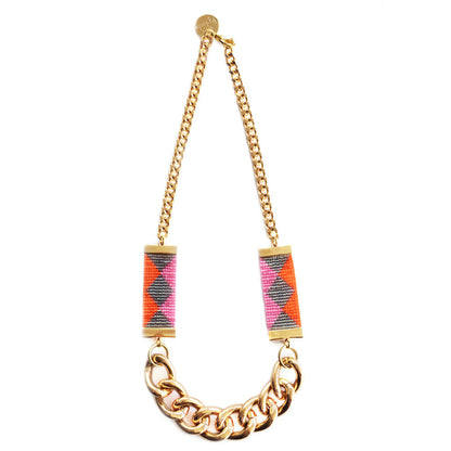 Priestess II Necklace - Pink / Green Yellow Athena