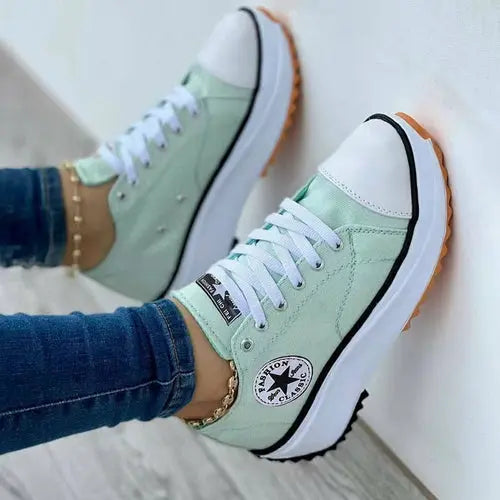 Sneakers Pattern Canvas Casual Women Sport Shoes