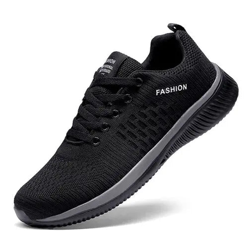 Men's lightweight running sneakers with breathable mesh upper, cushioned insole, and durable rubber outsole for comfort and traction.