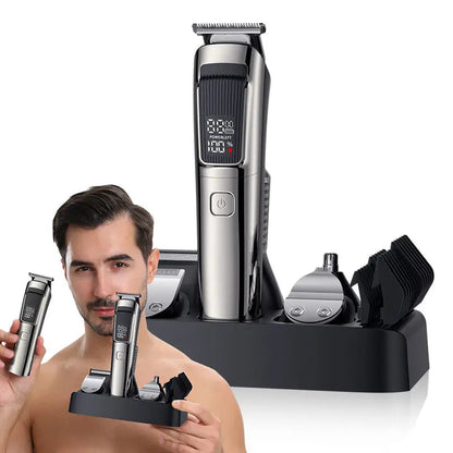 Mens IPX6 Waterproof Body Electric Shaver Beard Trimmer Nose Hair Maroon Asteria