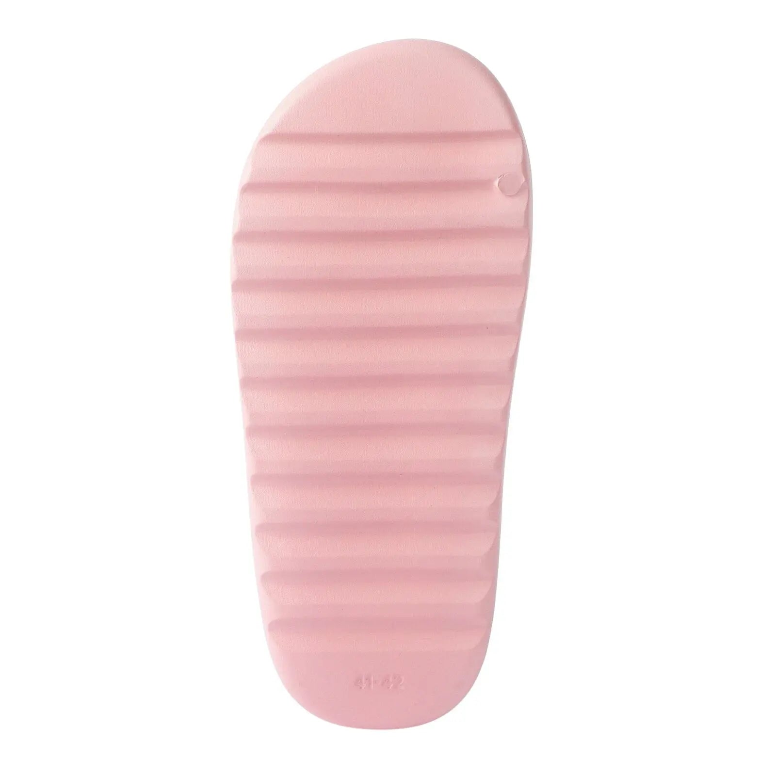 Pink cloud pillow slipper for women, showcasing a textured, nonslip sole. Perfect shower shoes with cushioned comfort.