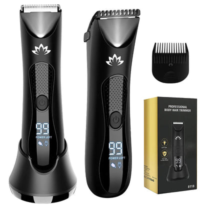 Full Body Hair Trimmer With Base Ceramic Steel Cutter Head Body Shaver Maroon Asteria