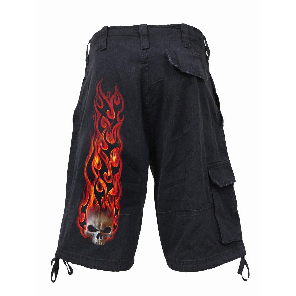 SKULL BLAST - Vintage Cargo Shorts Black Black Jasper