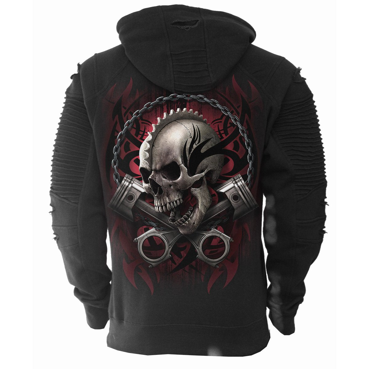 SOUL RIDER - Premuim Biker Fashion Mens Hoodie Black Jasper