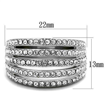 Women Stainless Steel Synthetic Crystal Rings Lavender Birch