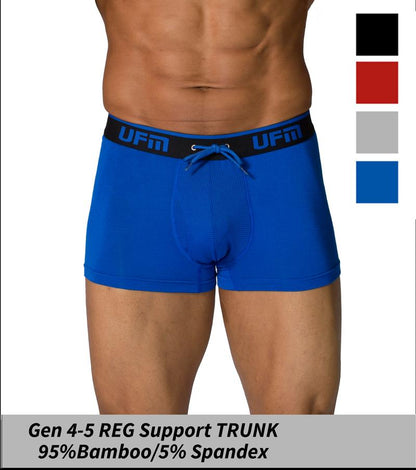 UFM Trunk 3" Bamboo Underwear with Adjustable Pouch, Blue