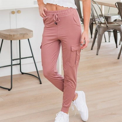 Ultra Soft Joggers with Cargo Pocket, Small-XL Sizes Mauve Rhea