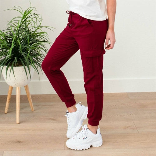 Ultra Soft Joggers with Cargo Pocket, Small-XL Sizes Mauve Rhea