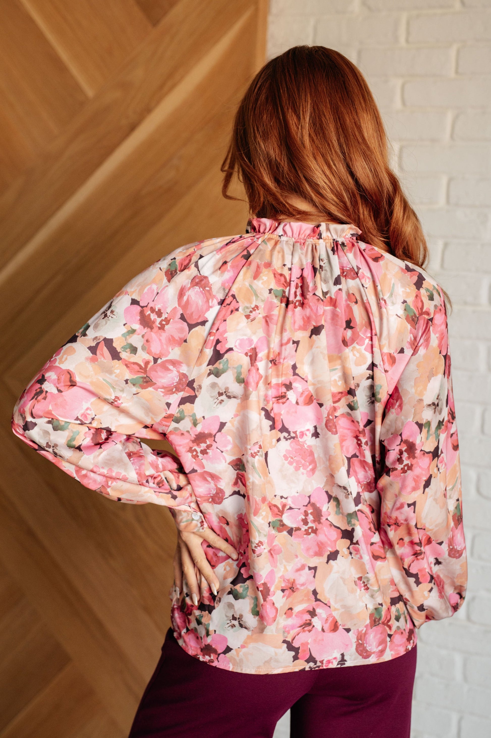 Understandably So Floral Blouse Copper Maple