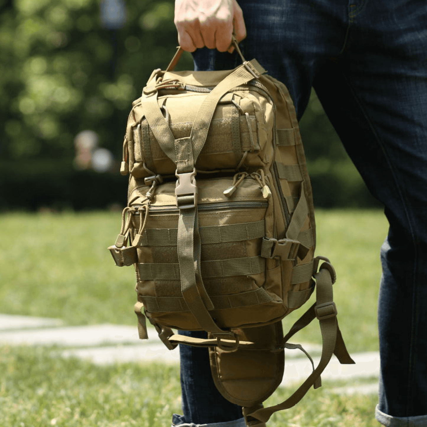 Tactical Medium Sling Range Bag Black Lavender