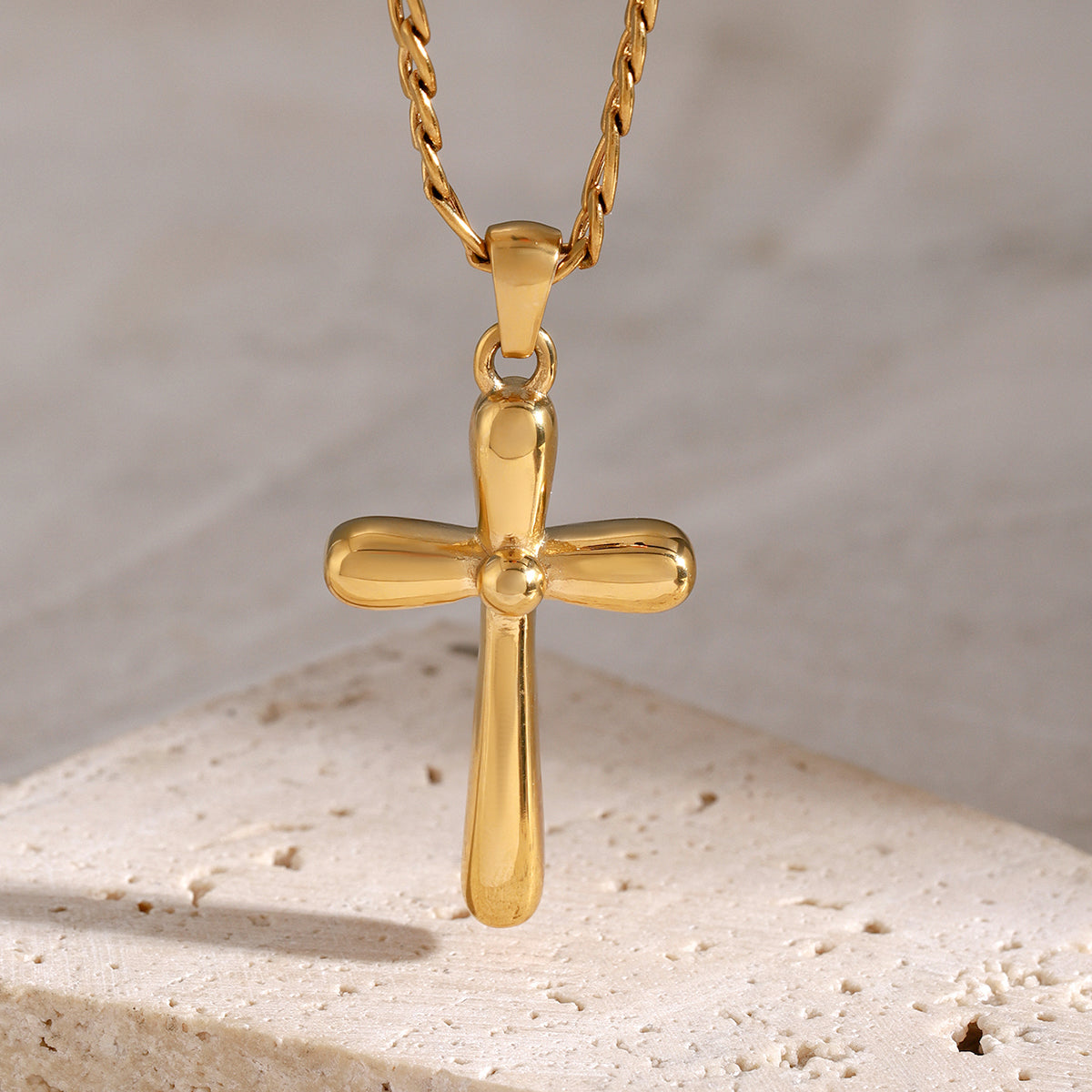 Stainless Steel Cross Necklace Imported Cross Pendant Jewelry