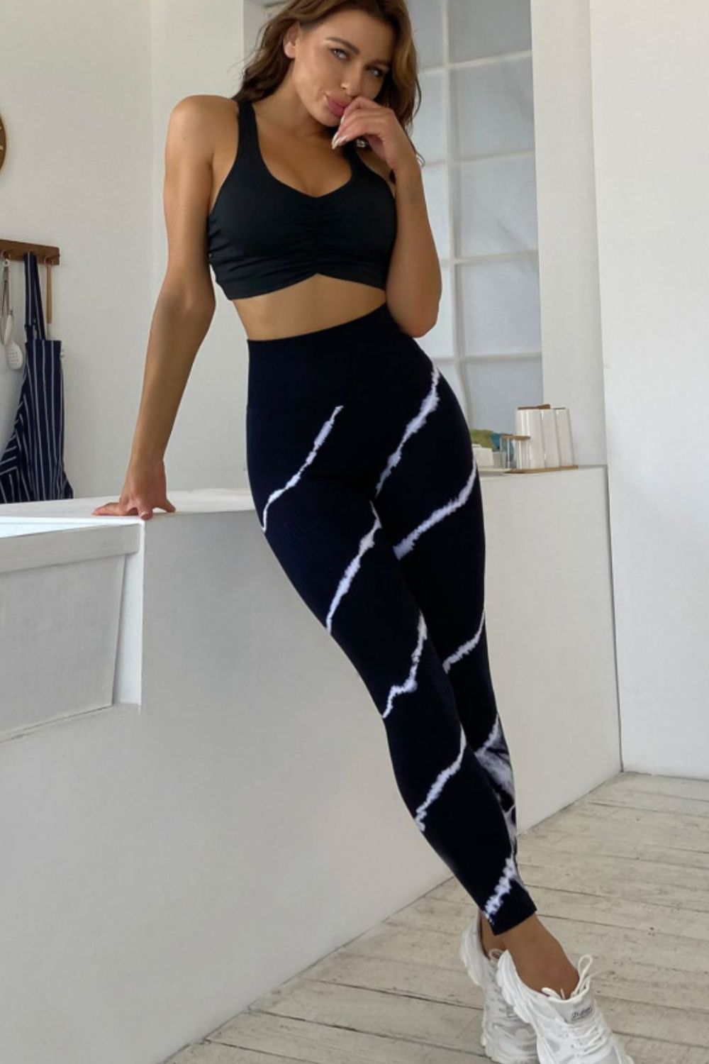 Slim Fit High Waist Long Active Pants Trendsi