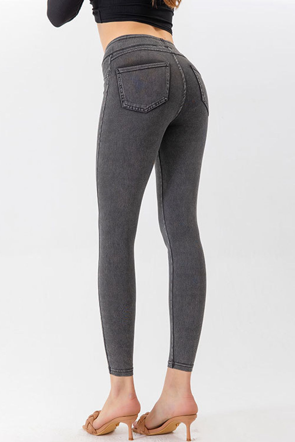 High Waist Skinny Jeans Trendsi