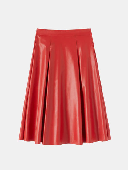 High Waist Skirt with Zipper Trendsi