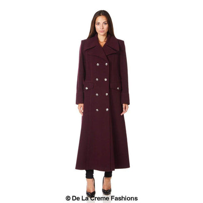 Wool Blend Double Breasted Maxi Coat (2004-WOOL) Rose Eleusis