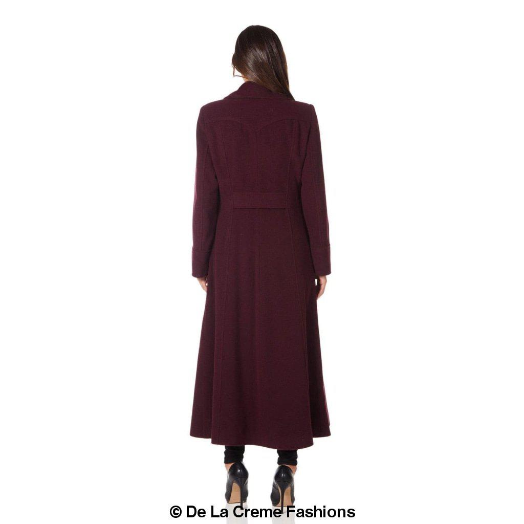 Wool Blend Double Breasted Maxi Coat (2004-WOOL) Rose Eleusis