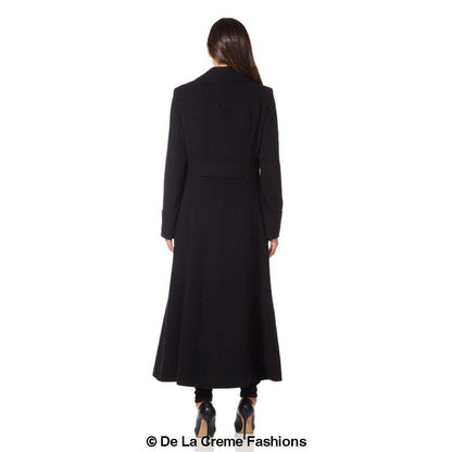 Wool Blend Double Breasted Maxi Coat (2004-WOOL) Rose Eleusis