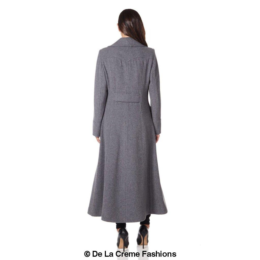 Wool Blend Double Breasted Maxi Coat (2004-WOOL) Rose Eleusis