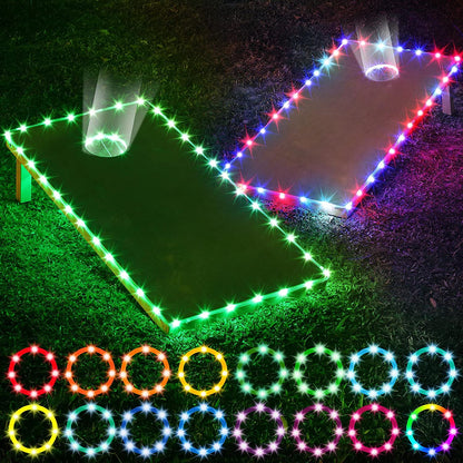 Outdoor Games Cornhole Lights Crimson Coco