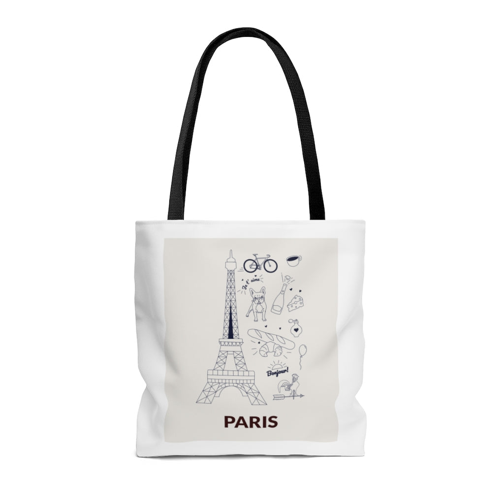 Symbols of PARIS Everyday Tote Bag Medium Yellow Pandora