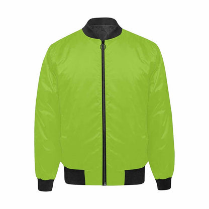 Mens Jacket, Yellow Green and Black Bomber Jacket Grey Coco